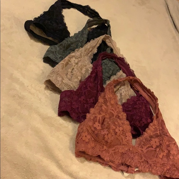 Lot of 5 Free People intimately halter lace bras - Picture 2 of 8